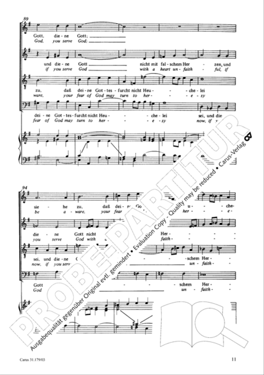 Be aware, your fear of God may turn to heresy (Siehe zu, dass deine Gottesfurcht nicht Heuchelei sei) STB scores gallery preview page 12