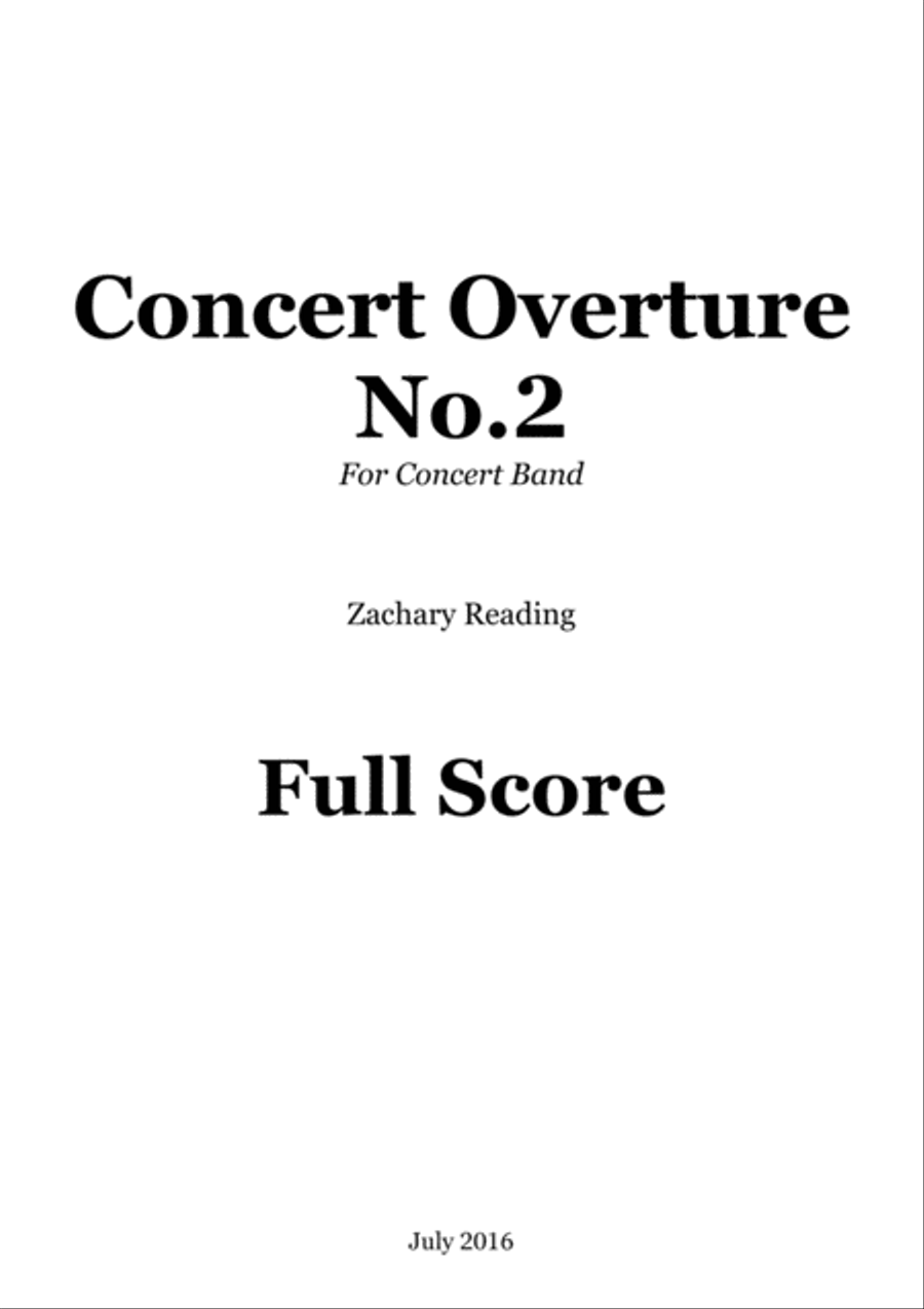 Concert Overture No.2 Concert Band scores gallery preview page 1