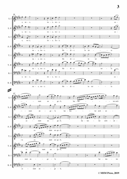 Palestrina-Hodie Christus natus est(Versions 2),in E Major,for A cappella image number null