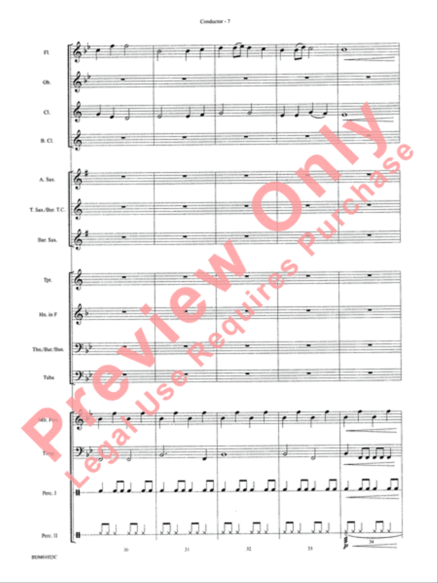 Vandivere Fanfare Vandivere Fanfare Concert Band scores gallery preview page 9
