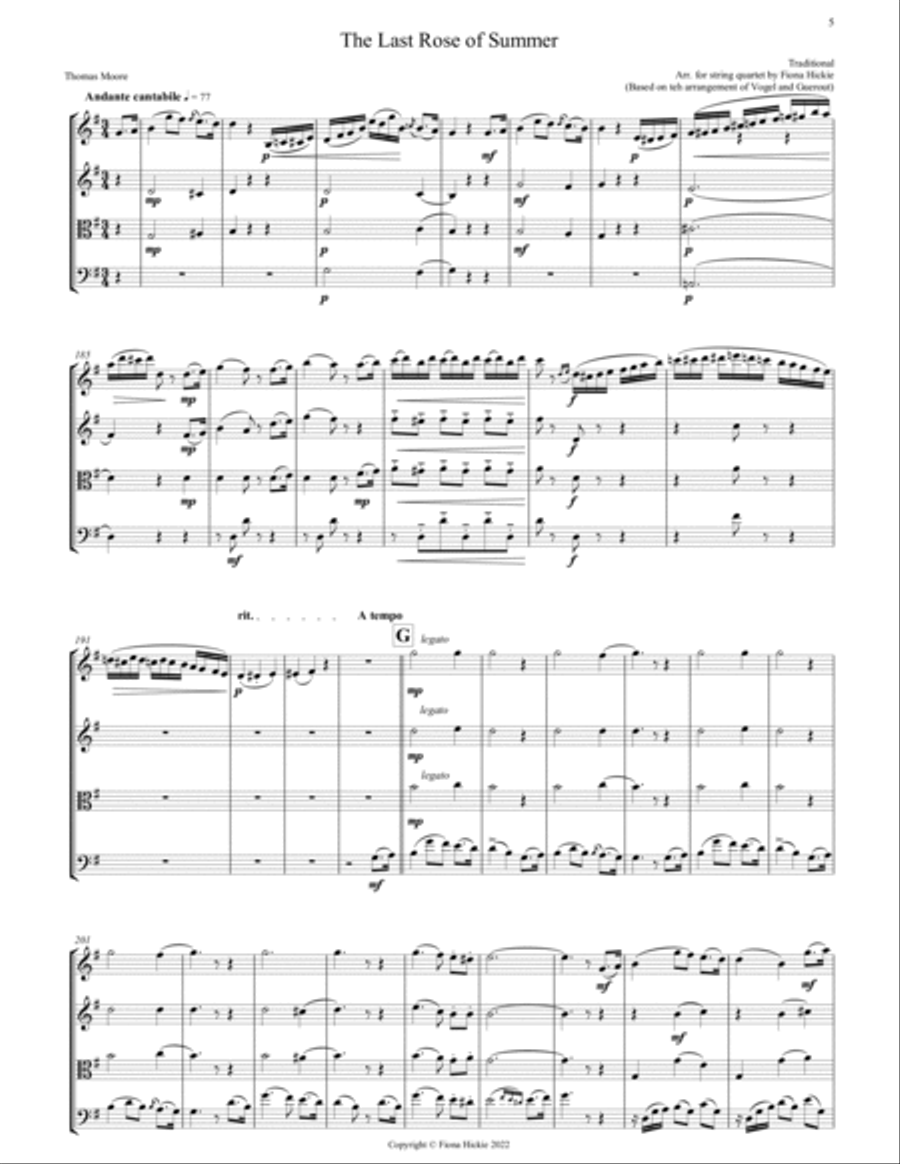 Songs of the Poets Songs of the Poets String Quartet scores gallery preview page 6