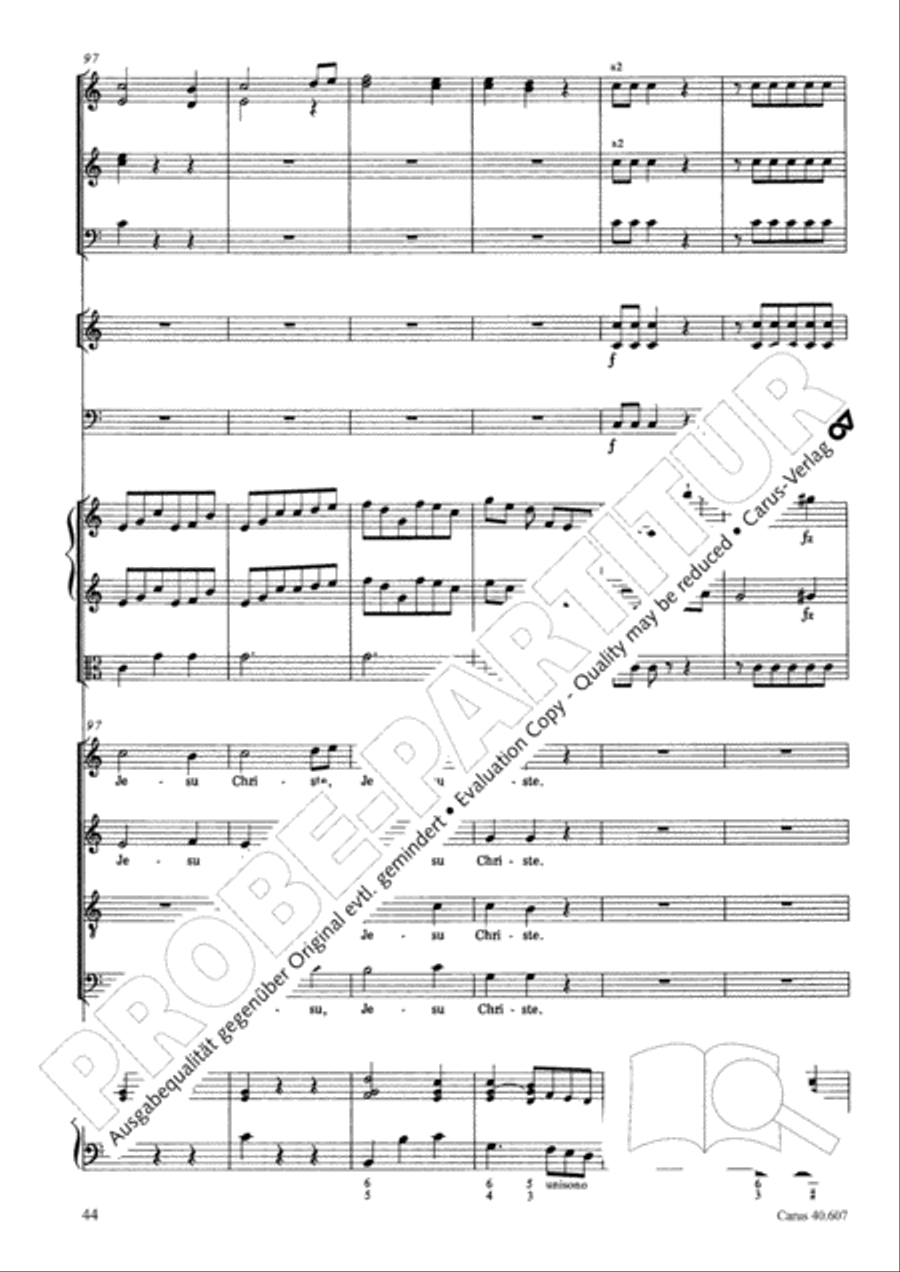 Mass in time of war (Missa in tempore belli) 4-Part scores gallery preview page 55
