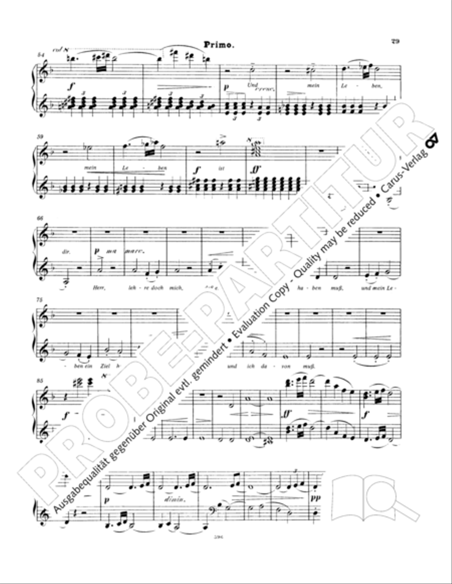 Ein Deutsches Requiem (German Requiem) Piano Duet scores gallery preview page 38