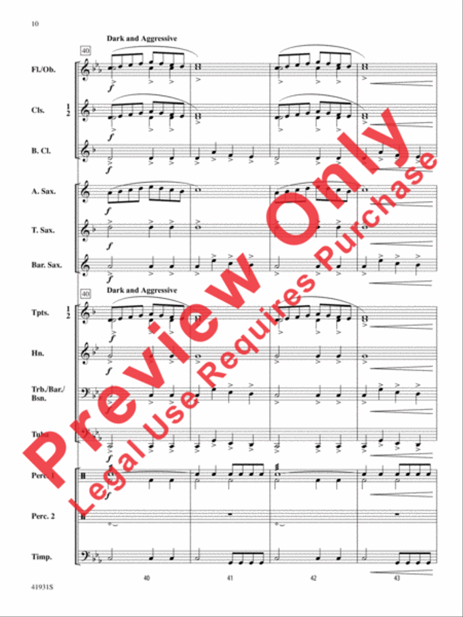 Sandstorm! Concert Band scores gallery preview page 11