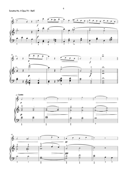 Biehl - Sonatina No. 4 Op. 94 in A minor - Intermediate image number null