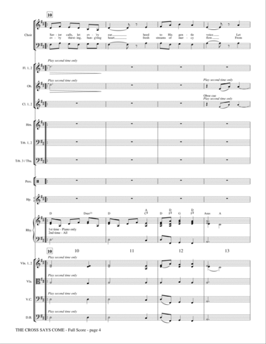 The Cross Says Come - Full Score Choir scores gallery preview page 3