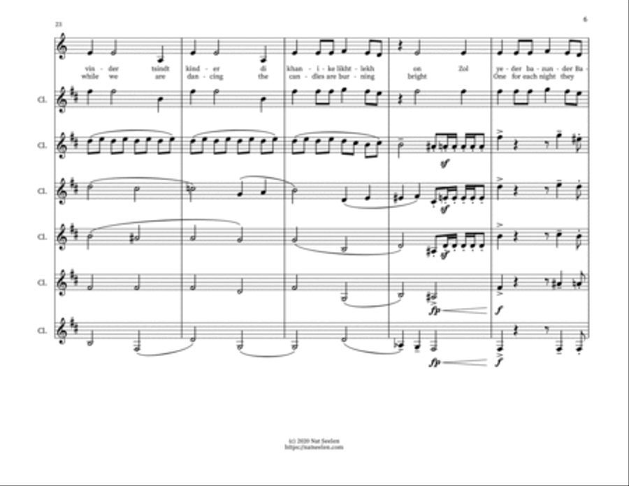 Chanukah, Oy Chanukah Chanukah, Oy Chanukah Small Ensemble scores gallery preview page 6