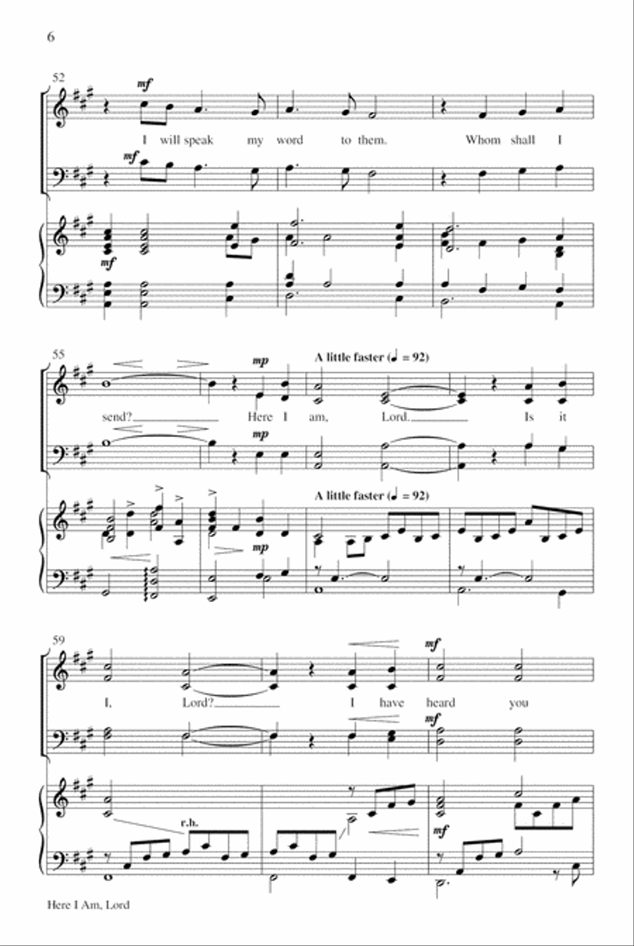 Here I Am, Lord Choir scores gallery preview page 7