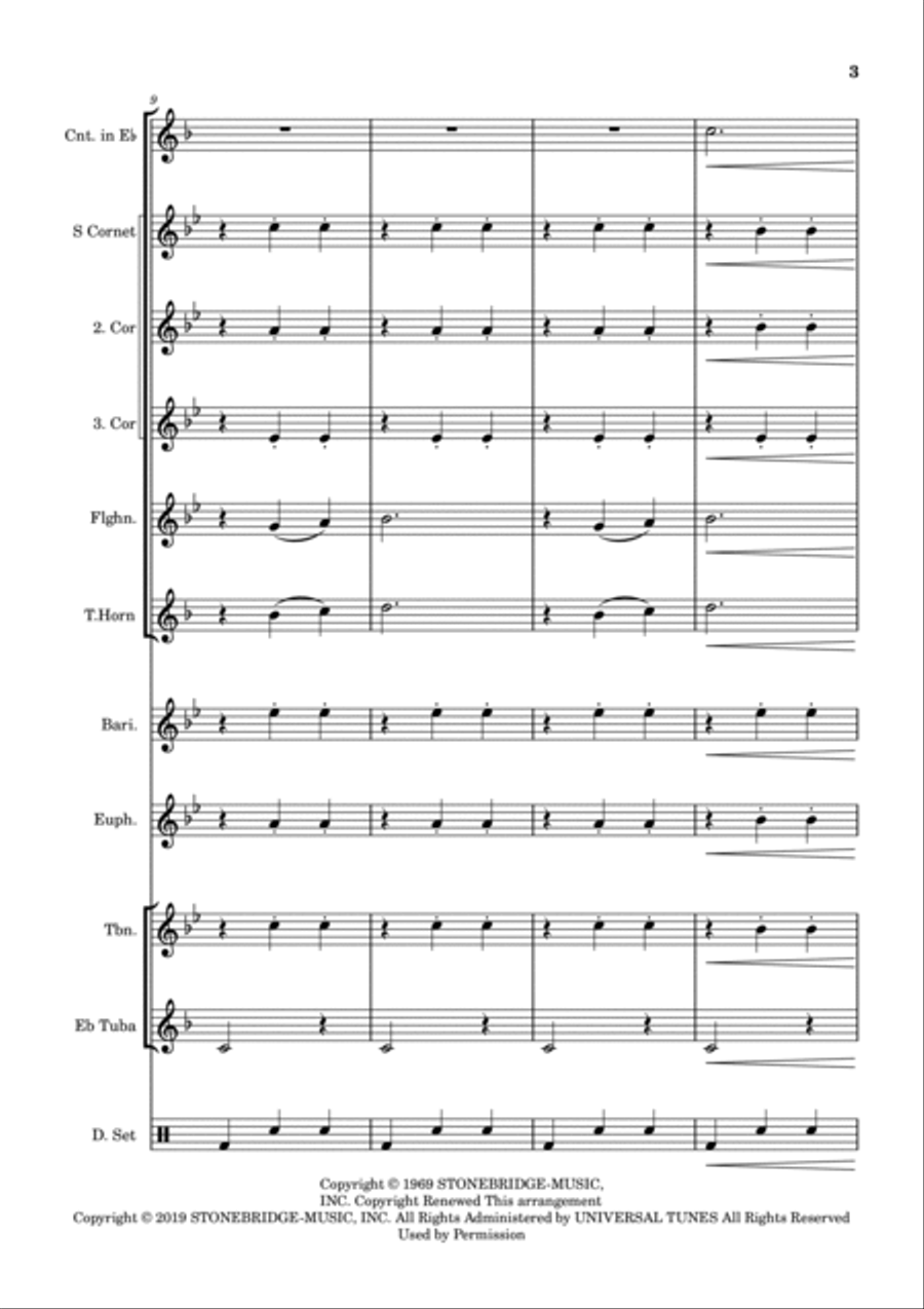 Sweet Caroline Sweet Caroline Brass Band scores gallery preview page 3