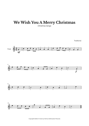 We Wish You A Merry Christmas for Easy Flute Solo