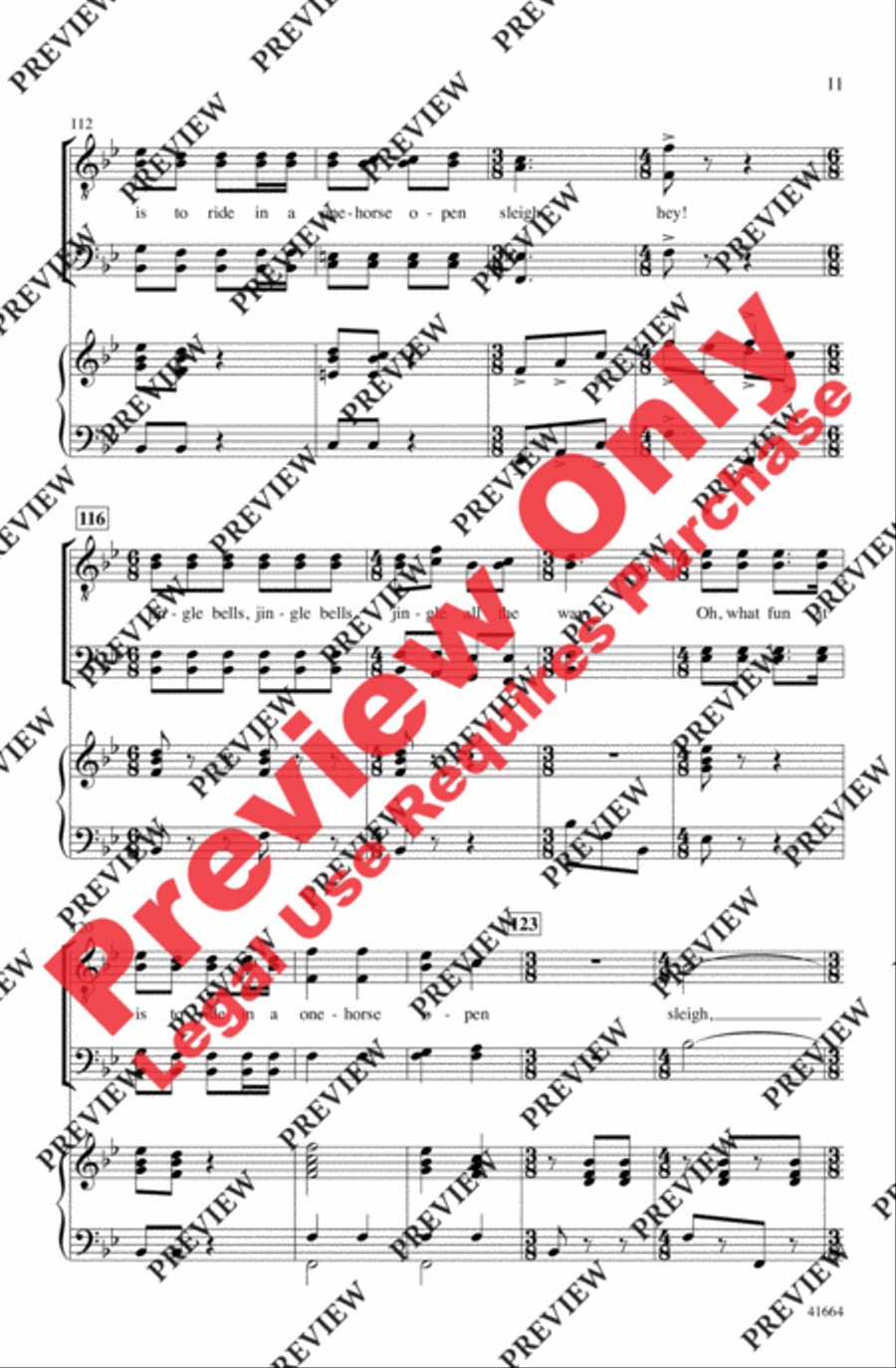 Jingle Bells (Sort Of) Men's Choir scores gallery preview page 11