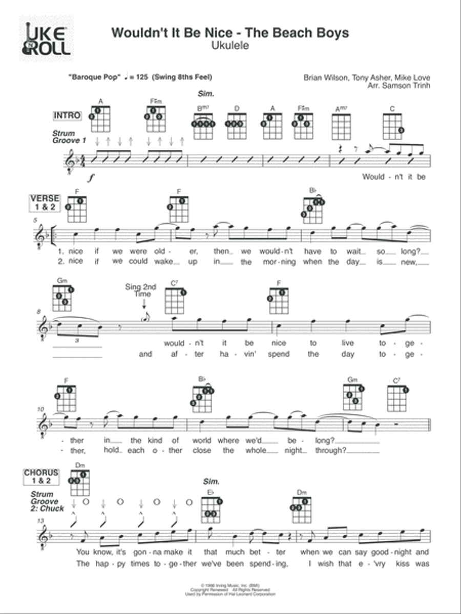 Wouldn't It Be Nice Voice scores gallery preview page 1