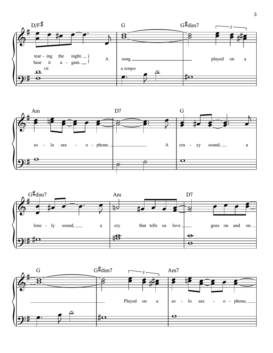 The Last Night Of The World Easy Piano scores gallery preview page 3