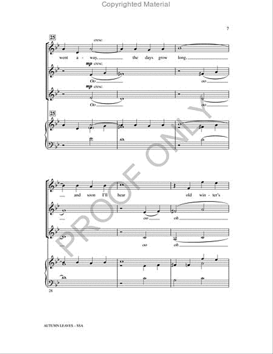 Autumn Leaves SSA scores gallery preview page 7