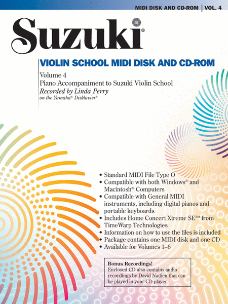 Suzuki Violin School, Volume 4 - MIDI Accompaniment Disk And CD-ROM