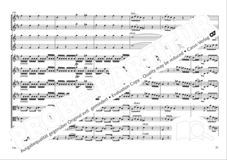 Concertone in D major Horn scores gallery preview page 22