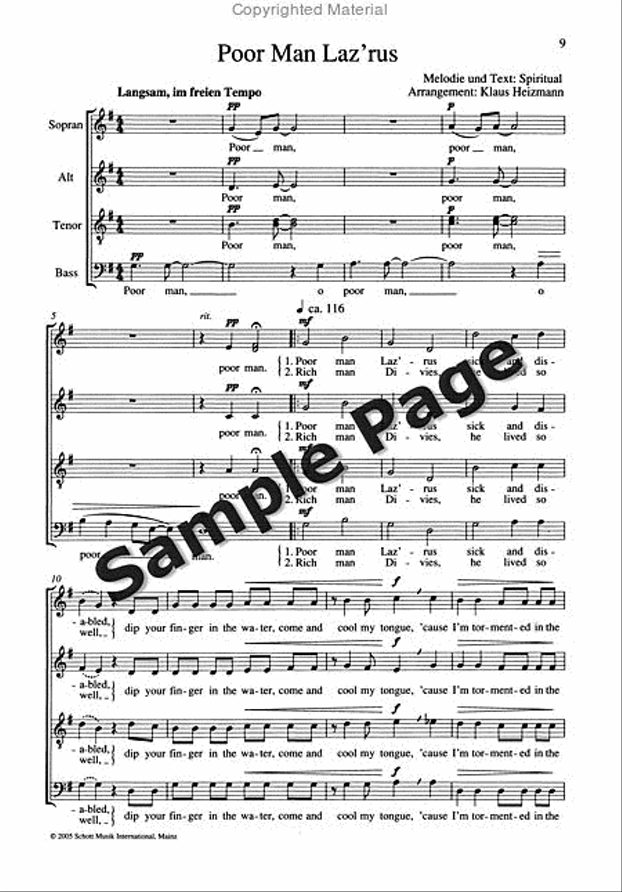 Spirituals And Gospels,4 Ch.sc 4-Part scores gallery preview page 10