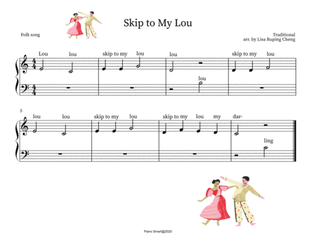 Skip to My Lou for beginners' piano