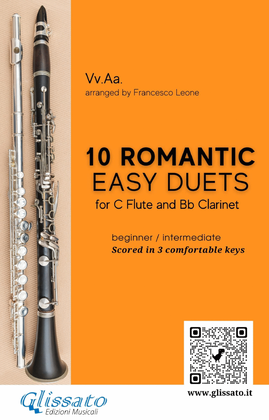 Book cover for 10 Romantic Easy duets for Flute and Clarinet