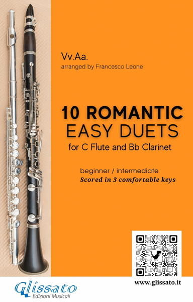 10 Romantic Easy duets for Flute and Clarinet image number null