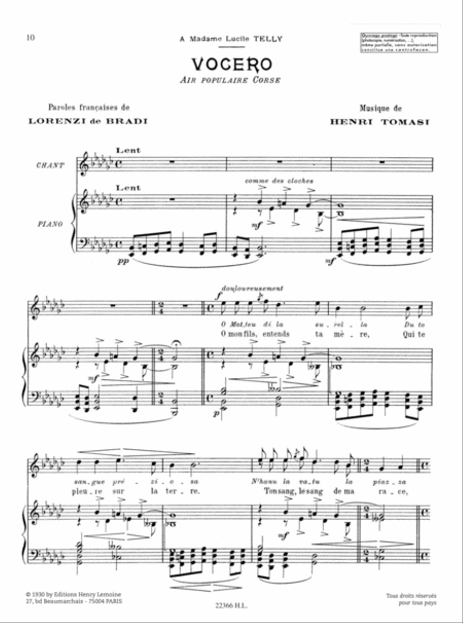 Melodies populaires corses (6) Medium Voice scores gallery preview page 4