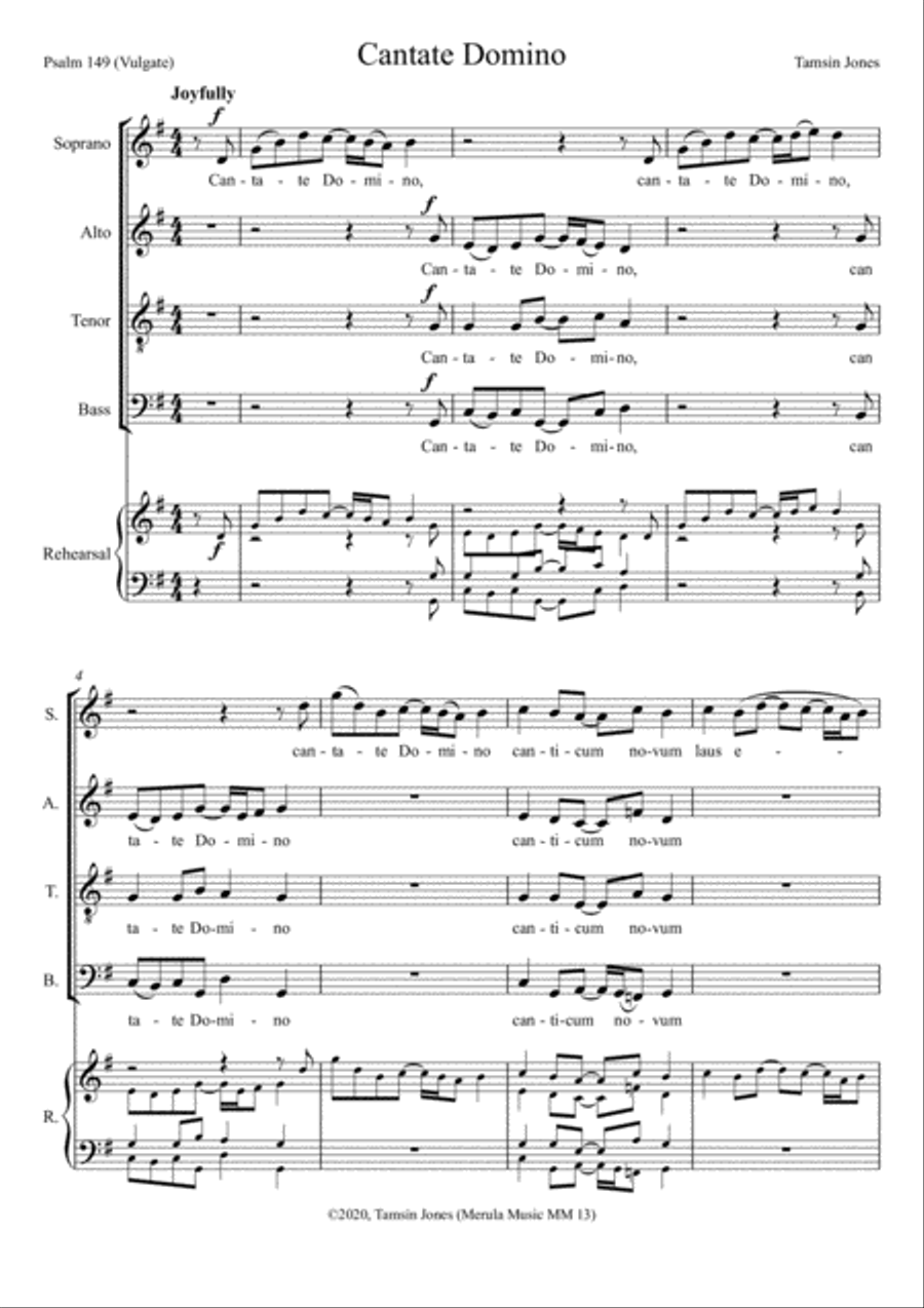 Cantate Domino 4-Part scores gallery preview page 3