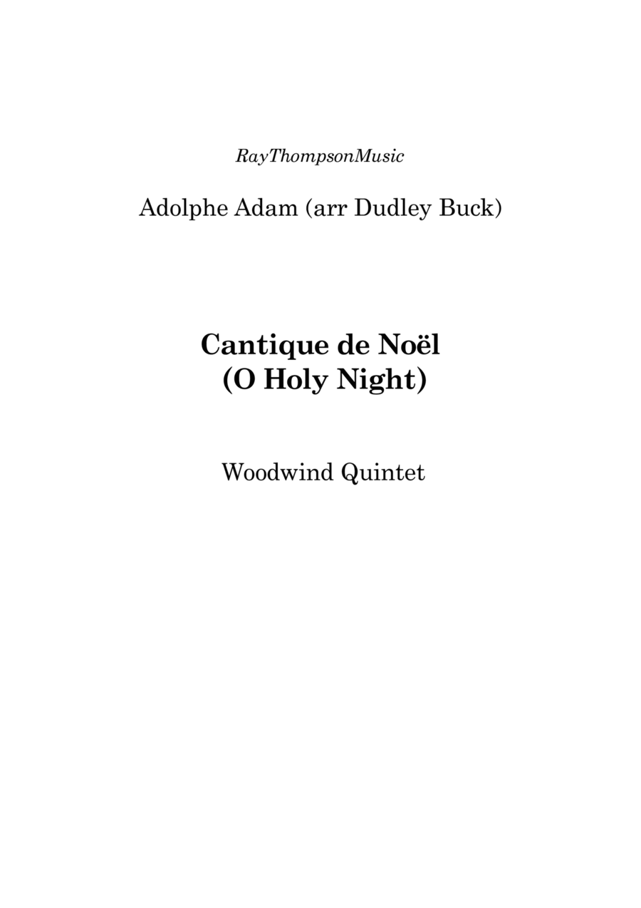 Adam: Cantique de Noël (O Holy Night) - wind quintet Woodwind Quintet scores gallery preview page 1