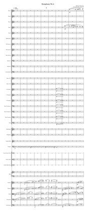Symphony No 4 for large orchestra - Score Only