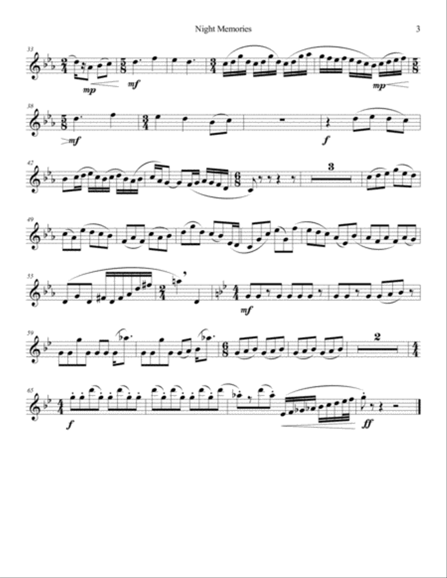 Night Memories for English Horn and Piano English Horn scores gallery preview page 3