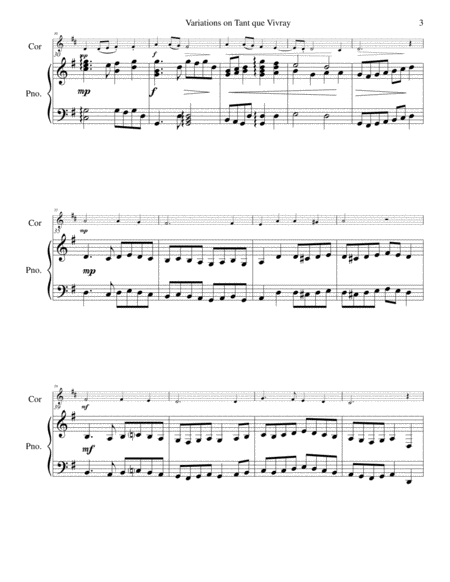 Variations on Tant que vivray for cor anglais and piano image number null