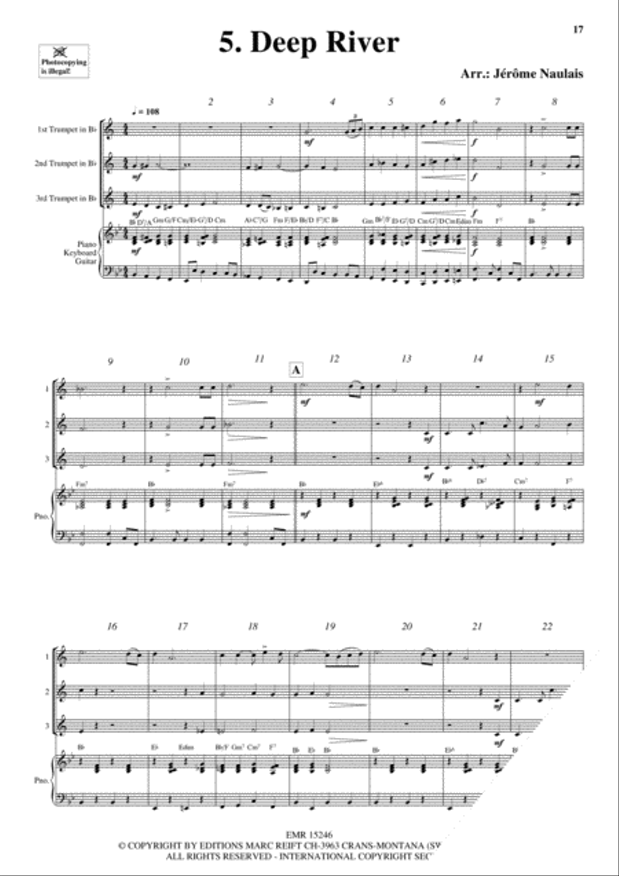 3 Trumpets & Piano Vol. 2 Trumpet Trio scores gallery preview page 7
