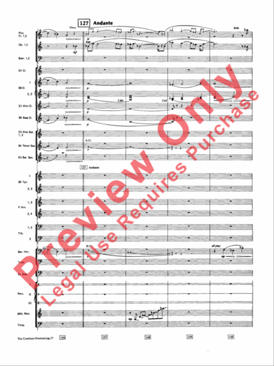 The Cowboys Concert Band scores gallery preview page 28