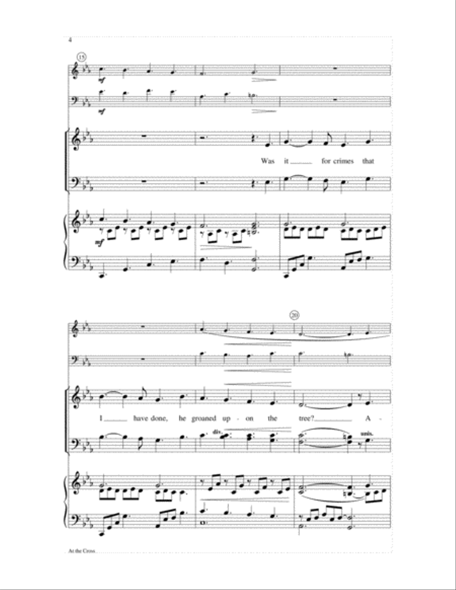 At the Cross 4-Part scores gallery preview page 4