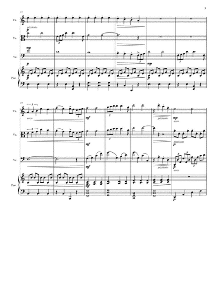 Getting To Know You Piano Quartet scores gallery preview page 3