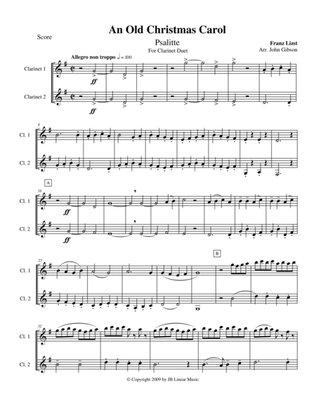 Franz Liszt "Christmas Tree Suite" for Clarinet Duet