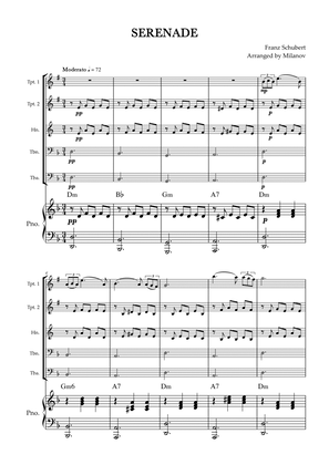 Serenade | Schubert | Brass Quintet | Piano | Chords