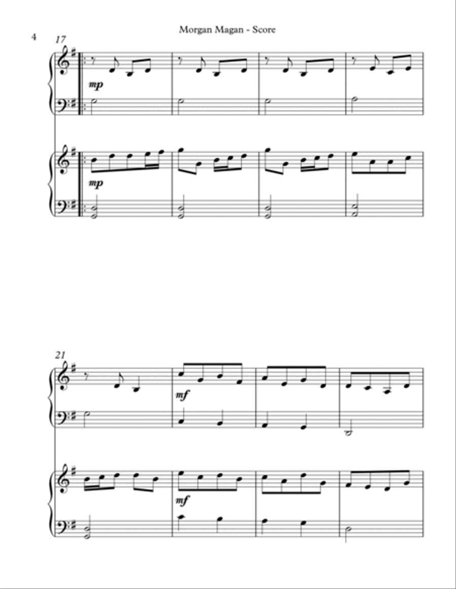 Morgan Magan, Harp Duet Celtic Harp scores gallery preview page 4