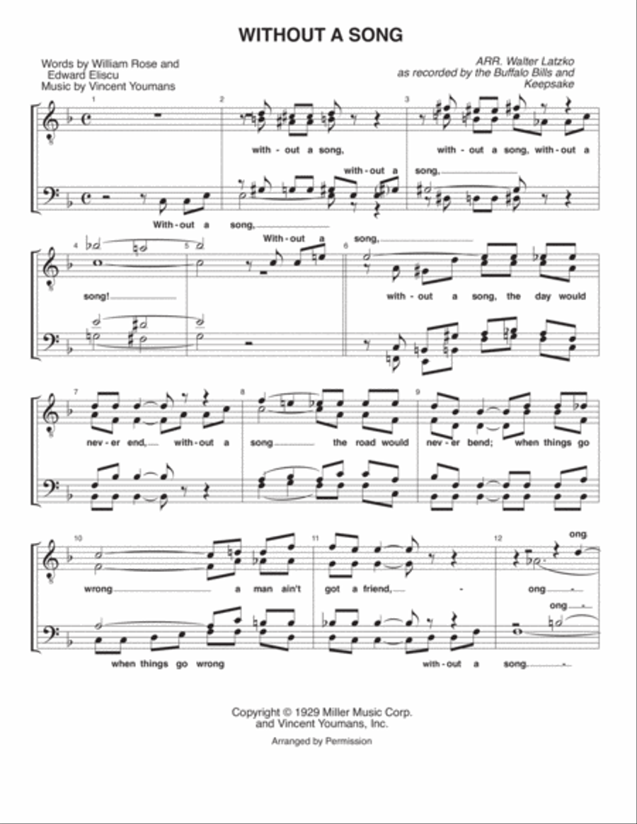 Without A Song TTBB scores gallery preview page 1