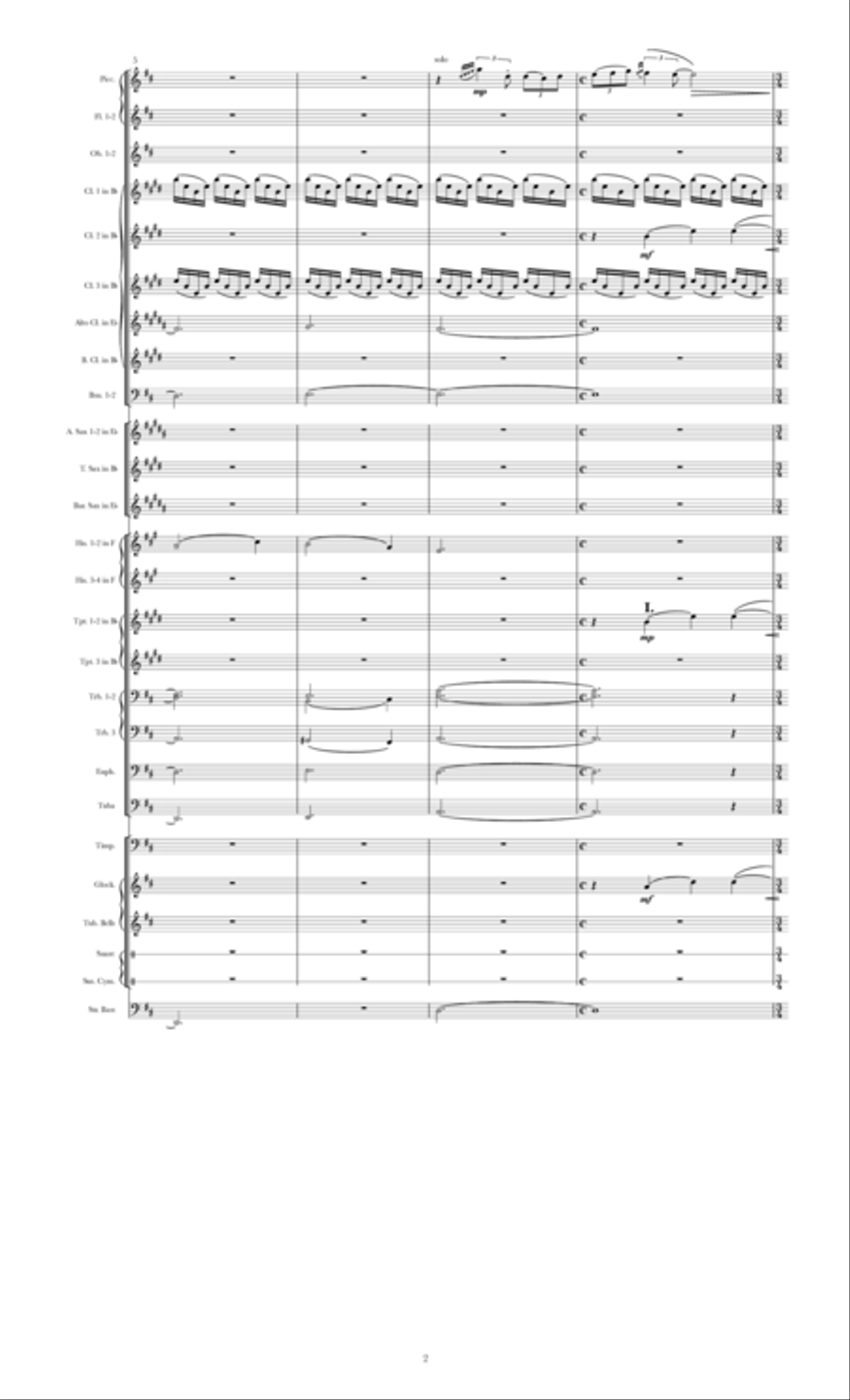 Christmas Wayfarer (for Concert Band) - SCORE Concert Band scores gallery preview page 5