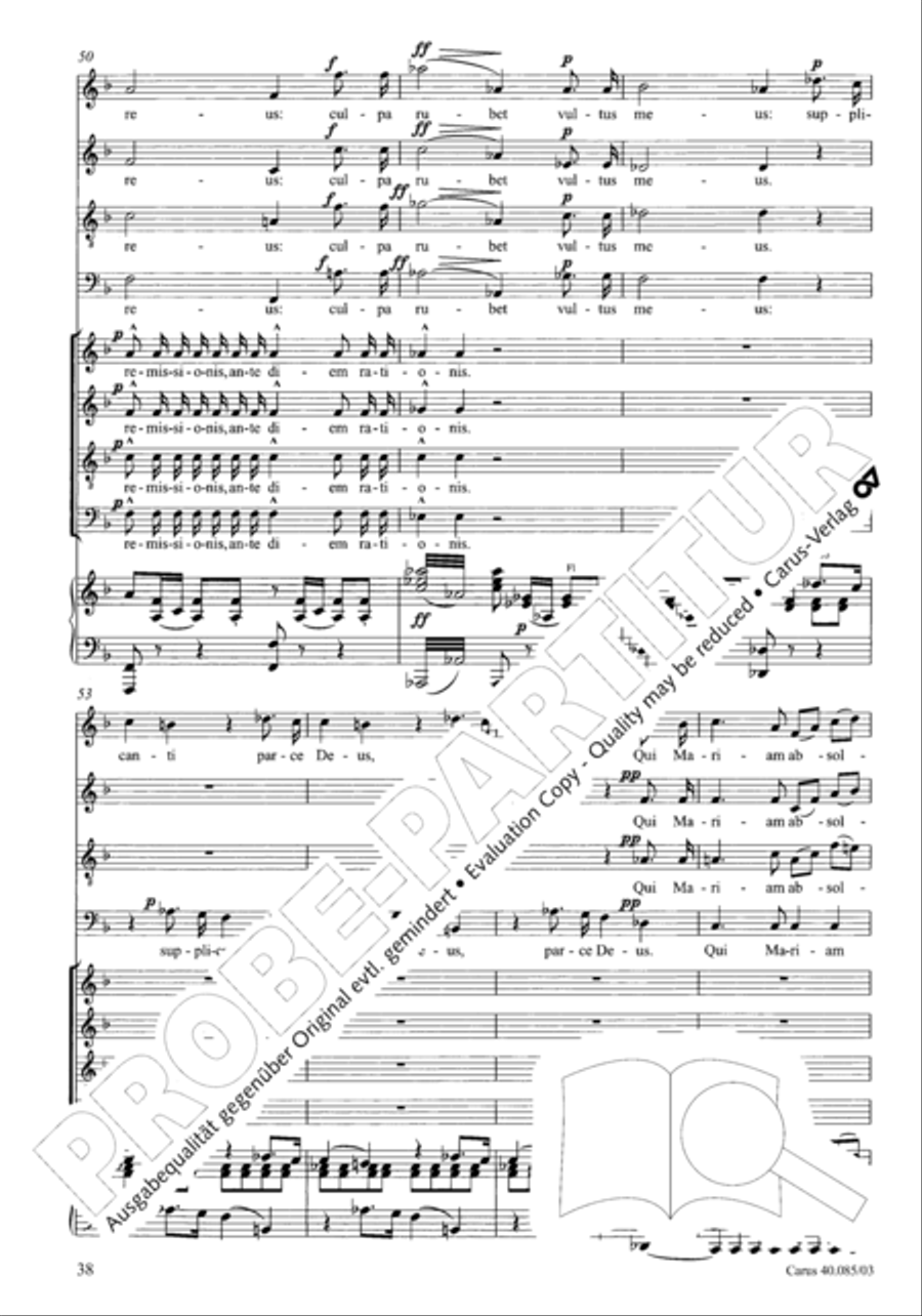 Missa pro defunctis Missa pro defunctis 4-Part scores gallery preview page 39