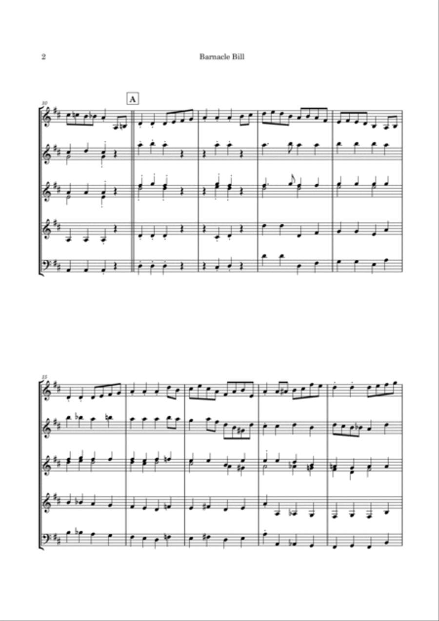 Barnacle Bill Guitar Ensemble scores gallery preview page 5