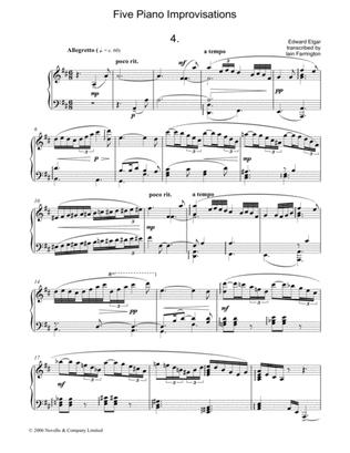 Five Piano Improvisations: 4. Allegretto