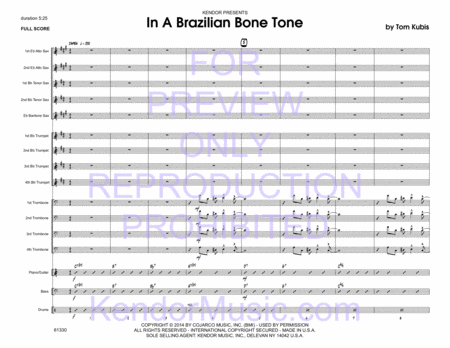 In A Brazilian Bone Tone (Full Score)