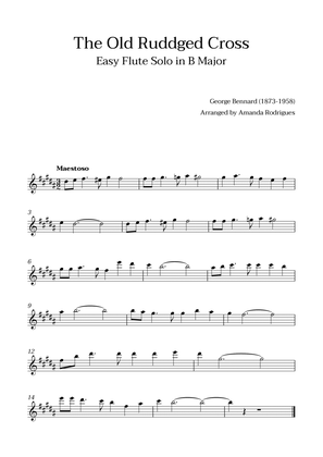 Book cover for The Old Rugged Cross in B Major - Easy Flute Solo