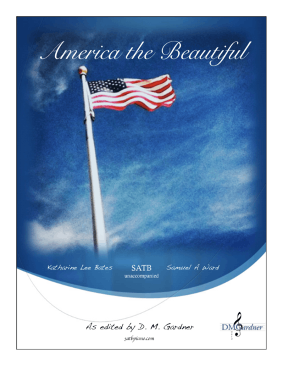 America the Beautiful (SATB unaccompanied) 4-Part scores gallery preview page 1