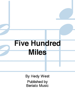 Book cover for Five Hundred Miles