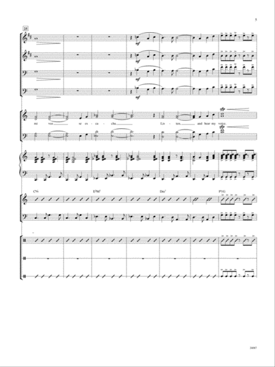 Yo Vivo Cantando (I Live to Sing): Score Score scores gallery preview page 5