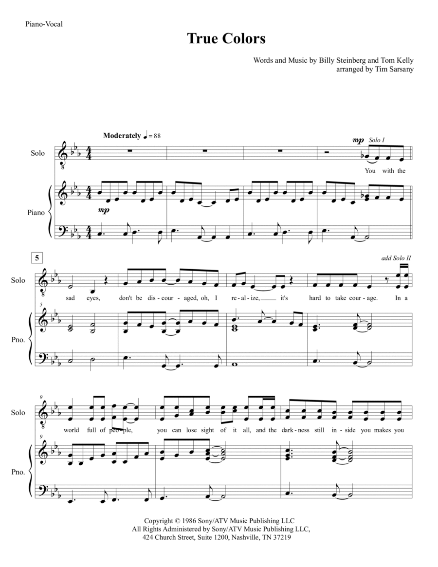 True Colors 4-Part scores gallery preview page 1