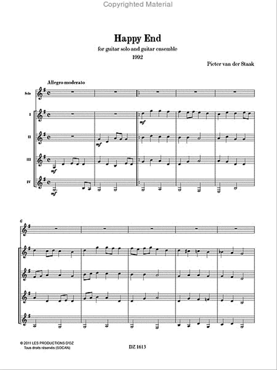 Happy End Happy End Guitar Ensemble scores gallery preview page 2
