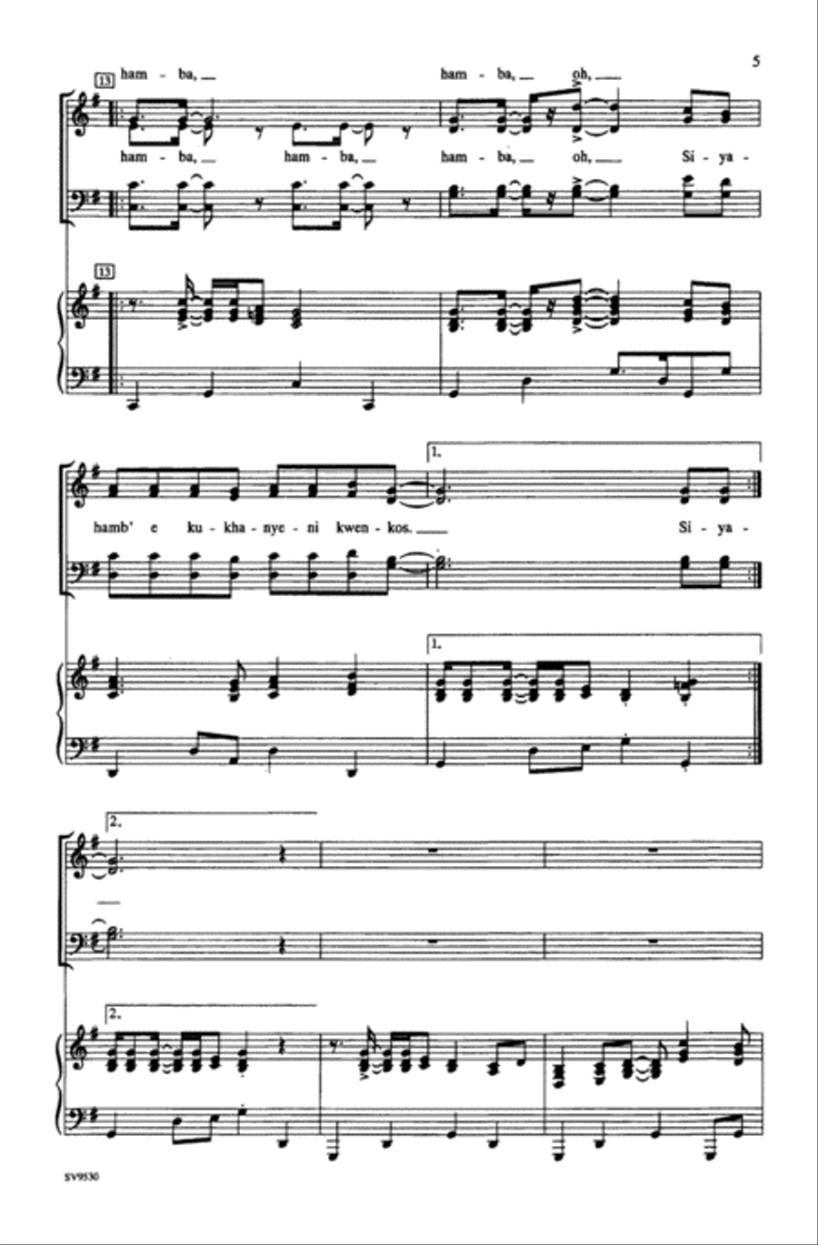 Siyahamba Siyahamba Choir scores gallery preview page 4